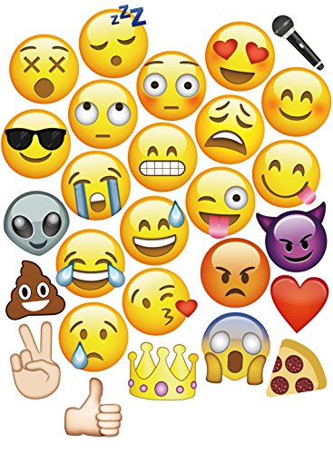Ohlily Emoji Photo Booth Props 27 Piece For All Kinds of Party, Big Size As Masks, Assorted