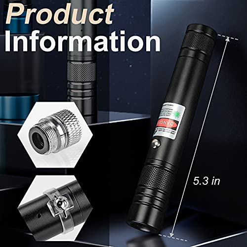 Long Range Pointer, USB Charging Green Light Tactical Flashlight, High Power Visible Multiple Effects Adjustable Handheld Lights, Suitable for Conference Hiking Camping Fishing Pet Training (Black)