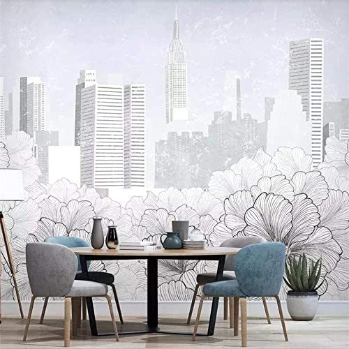 Papier peint 3D fleurs architecturales géométriques décor mural salon 300x210