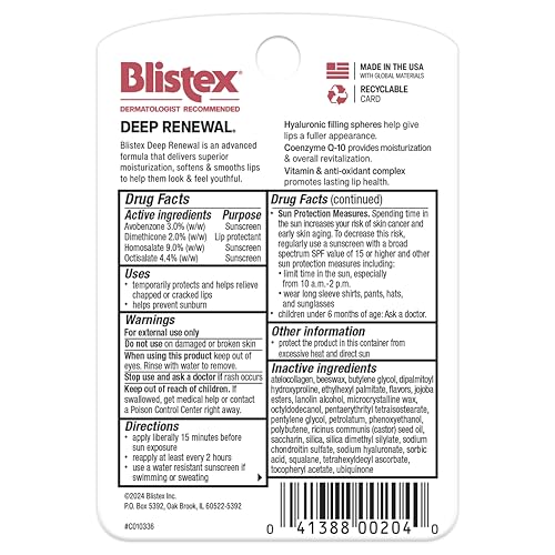 Image of Blistex Deep Renewal Lip Protectant Spf 15 Sunscreen