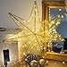 Produktbild HILIGHT LED Weihnachtsstern mit 150 warmweien LEDs zum Aufhngen LED Stern 50 cm Weihnachtsdekoration beleuchtet für Innen und Auenbereich Weihnachtsdeko