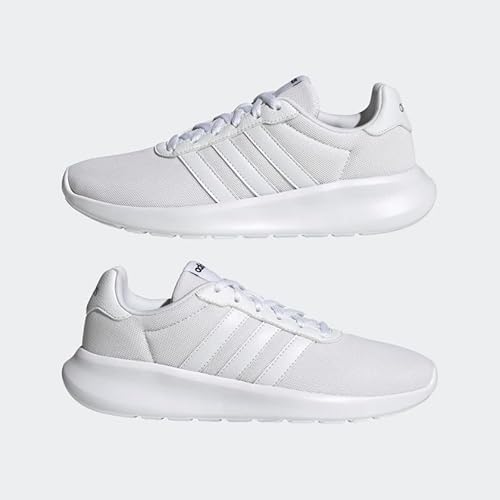 adidas Tênis de corrida feminino Lite Racer 3.0, Branco/Cinza, 9