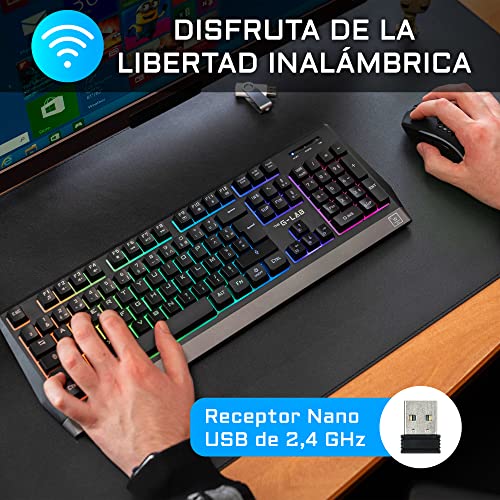 THE G LAB Wireless Gaming Combo - Mouse + Keyboard - Spanish Layout - Tastiera gaming - Immagine 1