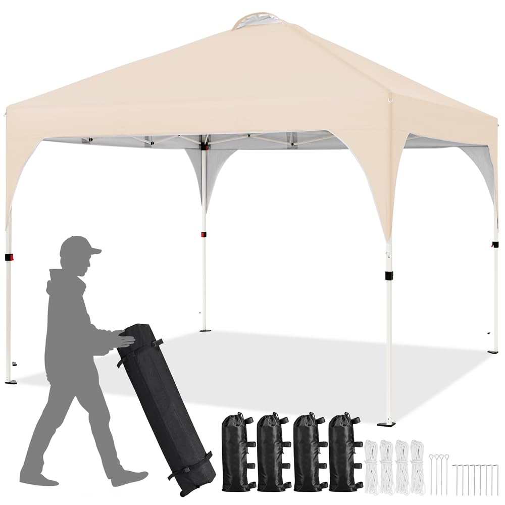 Carpa 3x3m impermeable con techo ventilado Yaheetech para 10 personas