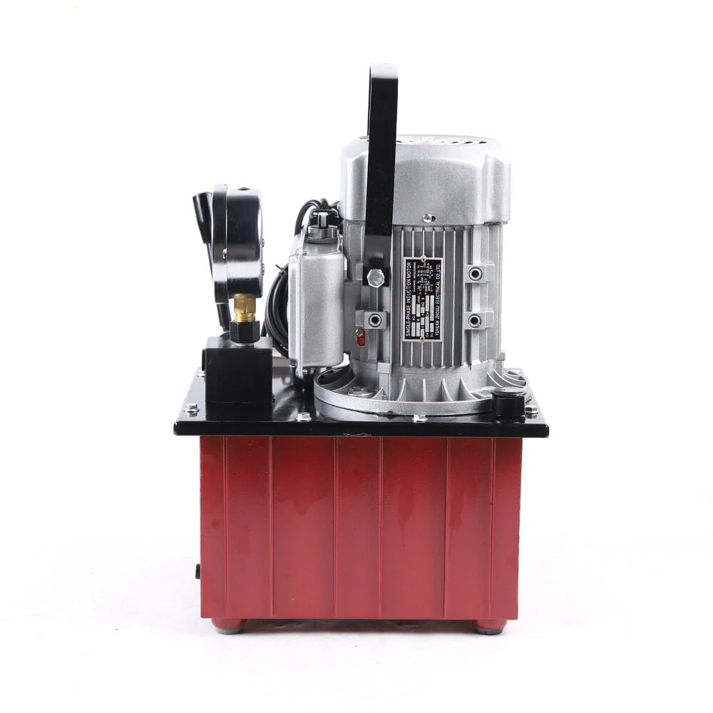 Pompa idraulica elettrica, 750 W, pompa idraulica, velocità del motore, 1400 rpm, pompa ad alta pressione con valvola manuale, interruttore a pedale e capacità dell'olio 7 l
