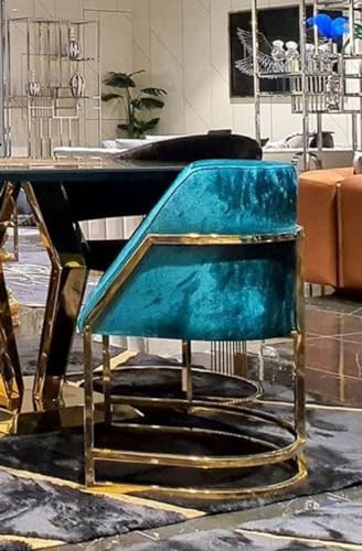 Casa Padrino Luxus Esszimmerstuhl Türkis/Gold 60 x 56 x H. 80 cm - Luxus...
