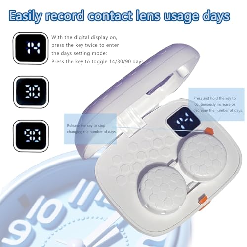 Eagosion 01 Contact Lens Cleaner Machine Ultrasonic Contact Lens Cleaner Timer Reminder Portable Auto Contact Lens Cleaning Machine Led Display thumb #3
