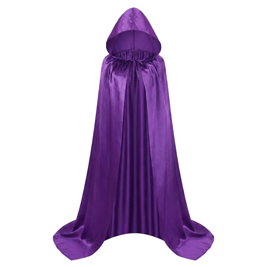 RJFUJP purple cape,140cm Length Hooded Cape with Traitors Design.