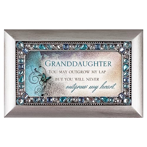 Cottage Garden Granddaughter Jeweled Silver Finish Jewelry Music Box Plays Tune You Are My Sunshine, 4 x 6 - Image 2