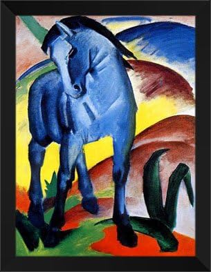 Franz Marc FRAMED Art Print 28x36 Blue Horse I