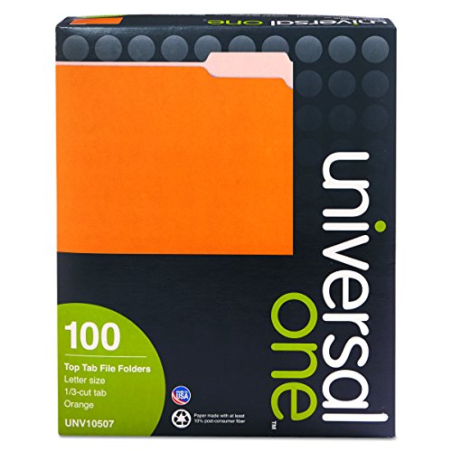 Chemises de classification Universel One 10507 Orange pour classement de documents - 3