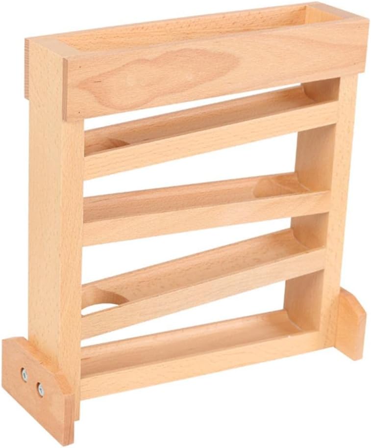 木製レースボールランプトラック ミニボール4個付き 幼児用知育玩具