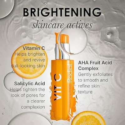 Rodial Vitamin C Brightening Facial Cleanser 4.6 fl oz - Daily Gel Face Wash with Vitamin C, Glycolic & Lactic Acids for Smoother, Firmer, More Radiant Skin