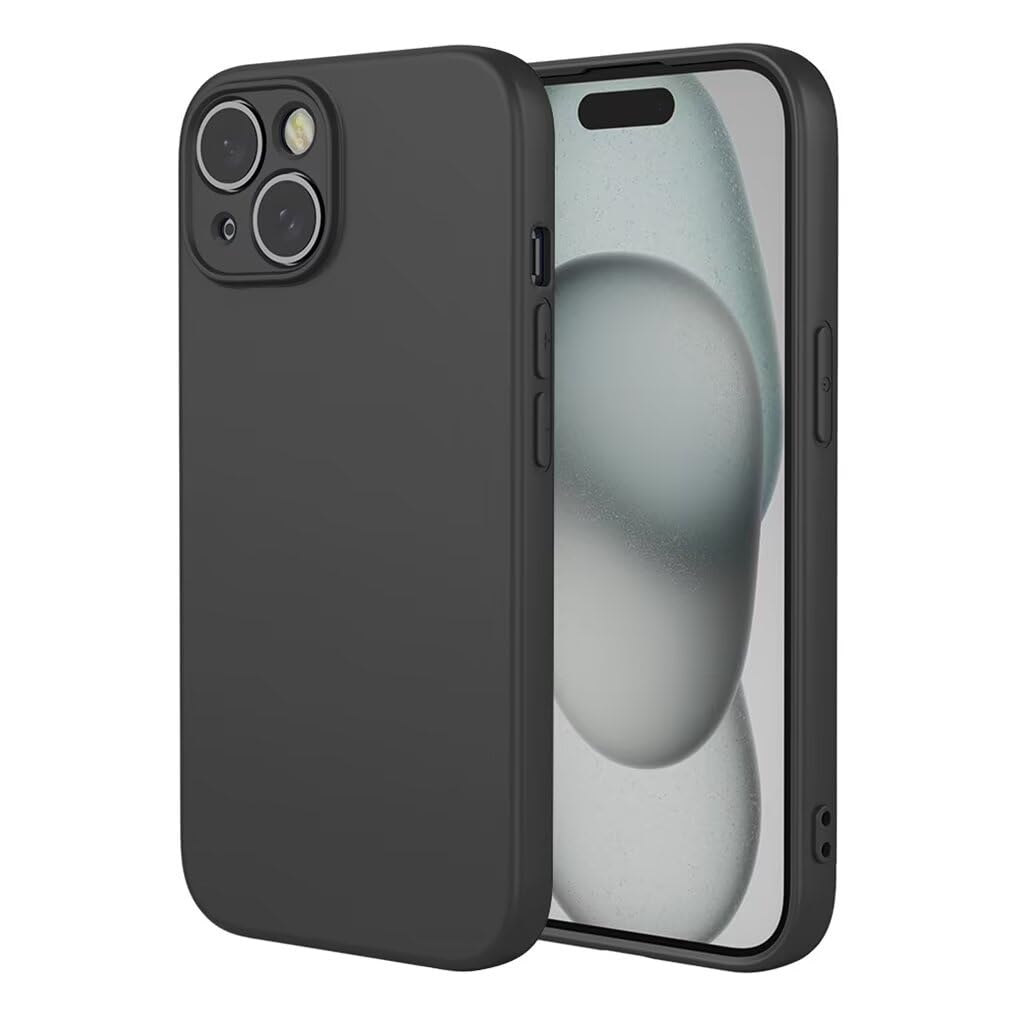 SEAHAI Case for VIVO Y21 / VIVO Y21s / VIVO Y33s, Ultra Thin Silky-Soft Touch Liquid Silicone Phone Cover with Shockproof Airbag Design, Premium TPU Bumper Fashion Case - Black