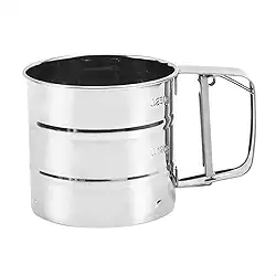 Peneira Inox Polvilhador Tapioqueira com Gatilho para Farinha Açucar