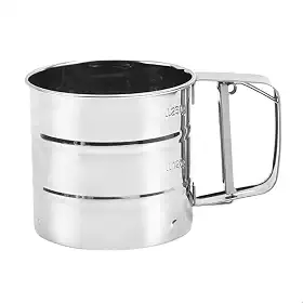 Peneira Inox Polvilhador Tapioqueira com Gatilho para Farinha Açucar