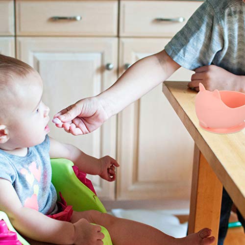 STOBOK Bebê Tigelas Em Forma De Porquinho de Silicone Food Taças de Sucção Antiderrapante Auto Alime