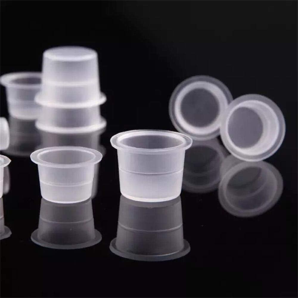 TC Disposable Tattoo Ink Cups-Small 100pcs Plastic Disposable Tattoo Ink Cups For Tattoo Permanent Makeup Container Cap Tattoo Accessory,Tattoo Ink,Tattoo Supplies,Tattoo Kits(#9mm—100pcs)