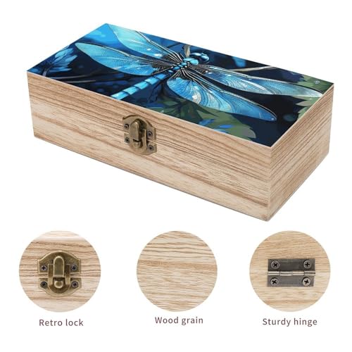 Boîte de rangement en bois libellule pour loisirs créatifs - 4