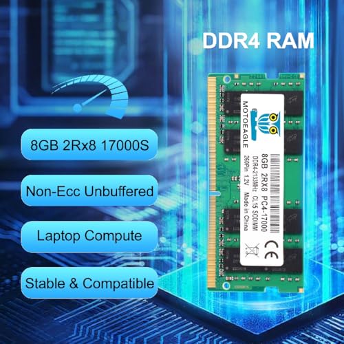 Image of 16GB DDR4 RAM 2x8GB 2133 MHz SO-DIMM 2RX8 PC4-17000 DDR4-2133P CL15 DIMM Non-ECC Laptop Memory KIT