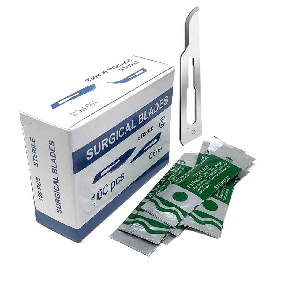 Scalpel Blades - 100 Sterile Carbon Steel -16