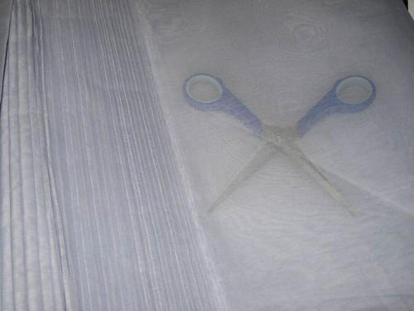 50 yardas de tela de organdía 100% algodón, color blanco, 44/60 pulgadas de ancho, teñida a medida, 44 pulgadas rígida