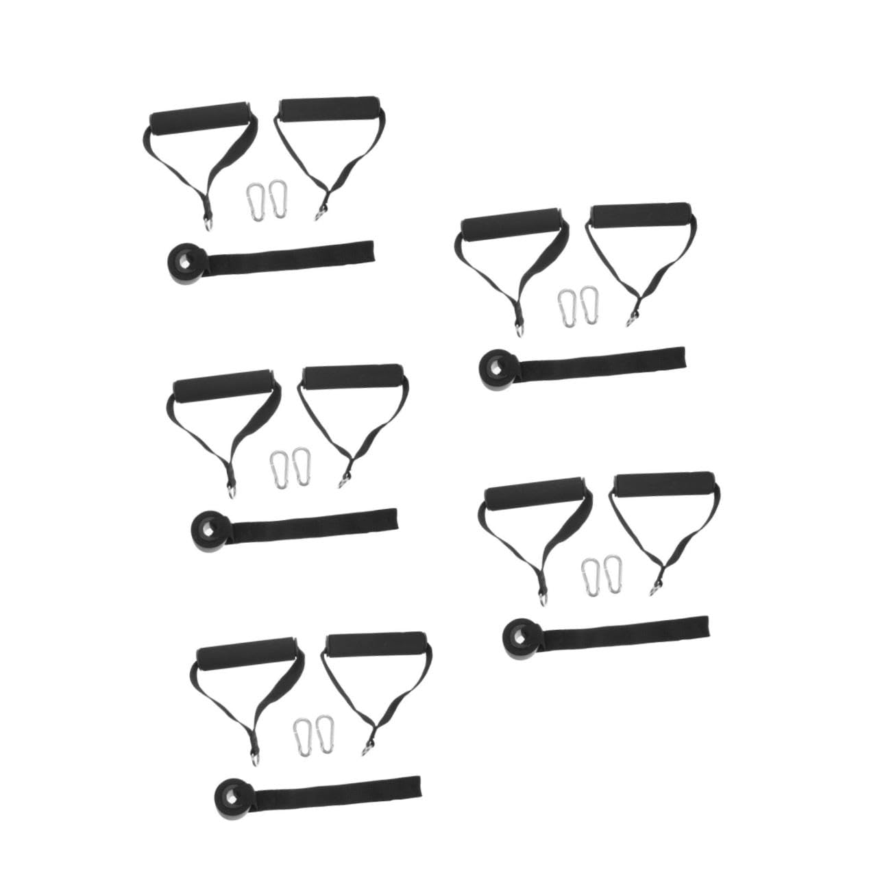 Toddmomy Spannseil-Set Kabel Ausbildung Trainieren handhaben Bands Yoga zubehör tragbare Fitnessgriffe Trainingsgriffe für den täglichen Gebrauch Fitness-Griffe Schaum Black