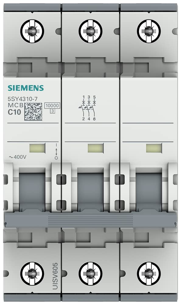 Siemens 5SY43107 Leitungsschutzschalter 10kA C10 3P in 3TE 400V, MCB, Sicherungsautomat