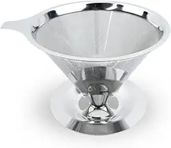 Filtro Coador De Café Inox - Peneira Aço Reutilizável- Nybc