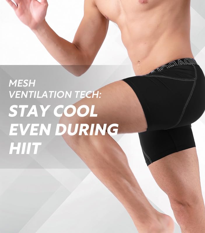 DAVID ARCHY Mens Performance Boxer Briefs 3 Pack, 3D Support Pouch & No Ride-Up Design Moisture-Wicking Sport Underwear2