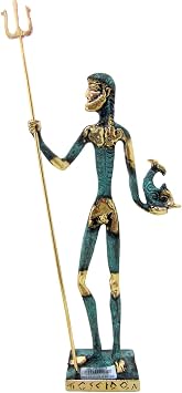Iconsgr Ancient Greek Bronze Museum Statue of Poseidon Olympian Pantheon God of The Sea 146