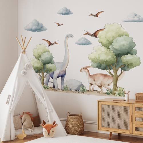 Vinilo Decorativo Dinosaurio Extra Grande Boho para Pared miniatura 5