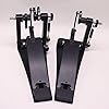 Double Bass Drum Pedal: Aluminium Alloy Dual Kick Drive - Gold/Red Finish | Adjustable Beater Angle, Spring Tension & Footboard Response | Drum Kit Practice-Rehearsal-Stage (m3 pull silk) #2