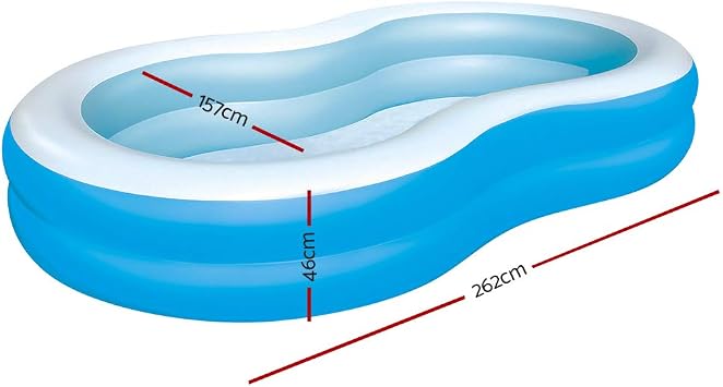Bestway Jumbo Oval Color Pool, Inflatable Kids Pool–54117