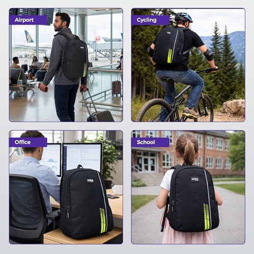 Image of Gizga Essentials 15L Laptop Backpack Fits Upto 16 inch Laptops for Men & Women| Padded Shoulder Straps, Multi-Compartments, Mesh Back, Bottle Holder, Premium Inner Lining| Travel Bag College Office