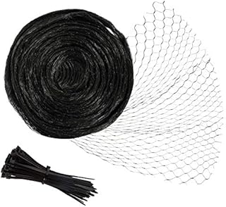 Unves Bird Netting, 13 x 33 Feet Reusable Heavy Duty Fruit Tree Netting with 50pcs Cable Ties, Garden Netting for Seedlings Plants Vegetables Protection from Birds and Animals Reusable Fencing