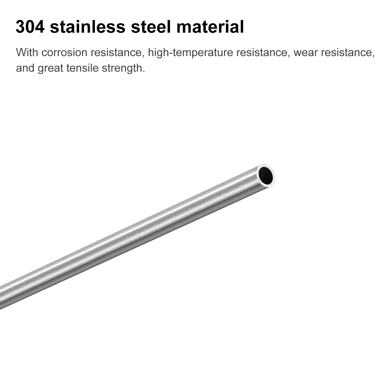 QUARKZMAN Edelstahlrohr 3mm - Rostfreies Rundrohr Für Heimwerker & Garten