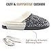 ULTRAIDEAS Women's Cozy Memory Foam Slippers Fuzzy Wool-Like Plush Fleece Lined House Shoes w/Indoor, Outdoor Anti-Skid Rubber Sole (9-10, Black/Grey)