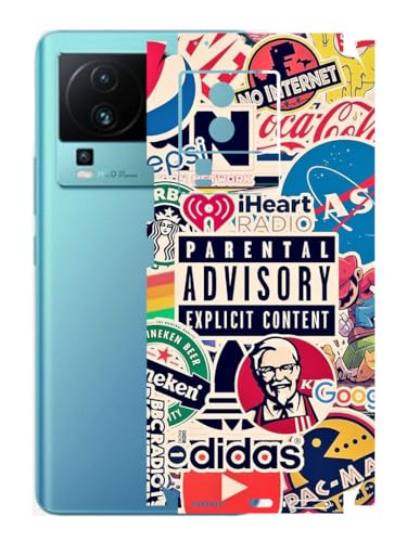 Image of AtOdds - VIVO IQOO NEO 7 PRO (5G) Mobile Back Skin Sticker - Lamination - Rear Screen Guard Protector Film Wrap (Coverage - Back+Camera+Sides) (Design - Explicit Graffiti)