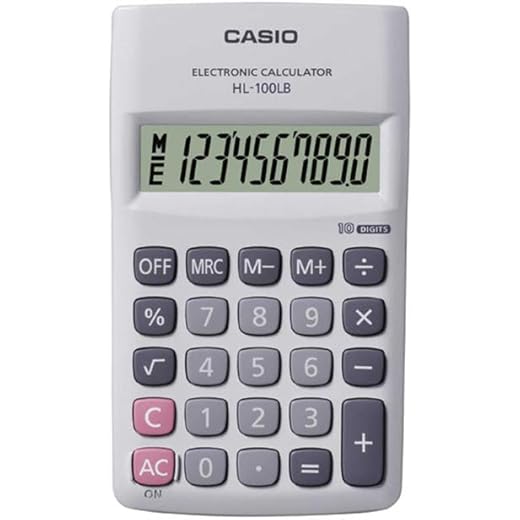 Casio HL-100LB Portable Calculator 10 Digit