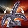 26 cm schwarzer Riesendildo, dicker realistischer Silikondildo, extra großer Riesenpenis mit riesigem, kräftigem Saugnapf, freihändiges, realistisches Kurbel-XXL-Analspielzeug für Frauen und Paare #2