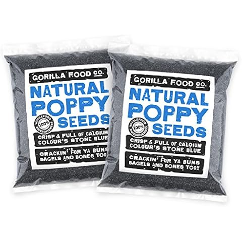 Gorilla Food Co. Natural Poppy Seeds - 1.6kg (2 x 800g Bulk Pack) Unwashed & Untreated Cover