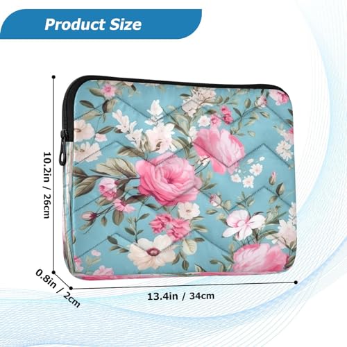 Funda para portátil de 13-14 pulgadas con diseño de rosas acuarela miniatura 3