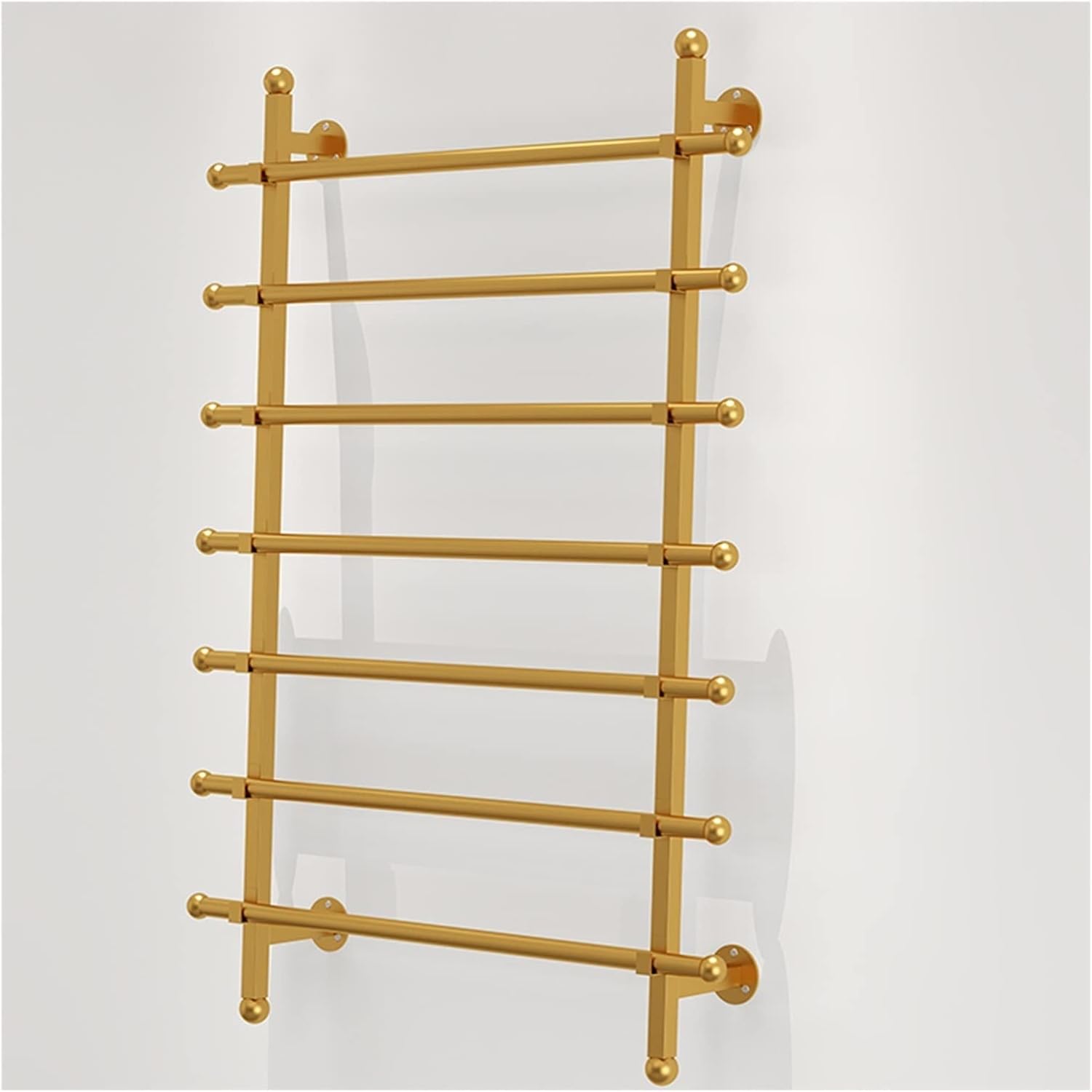 7 Tier Metal Large Capacity Flower Craft Ribbon Stand with Removable Crossbar for Home/Store,Wall Mounted Scarves Organizer Rack(Black,100cm/39.3in)