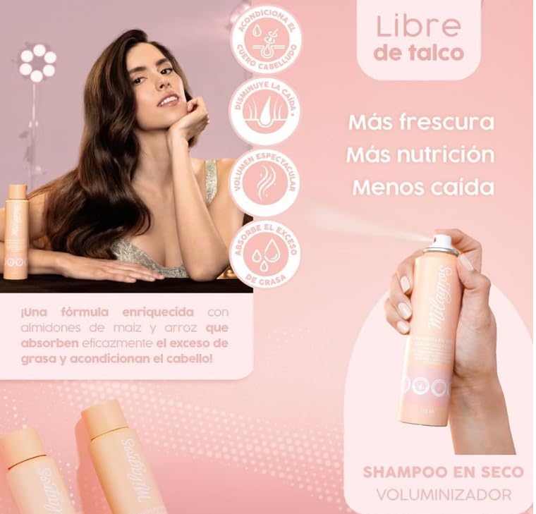 Shampoo En Seco Para cabellos Hair Care Colombia Dry Shampoo Voluminizador 175ml