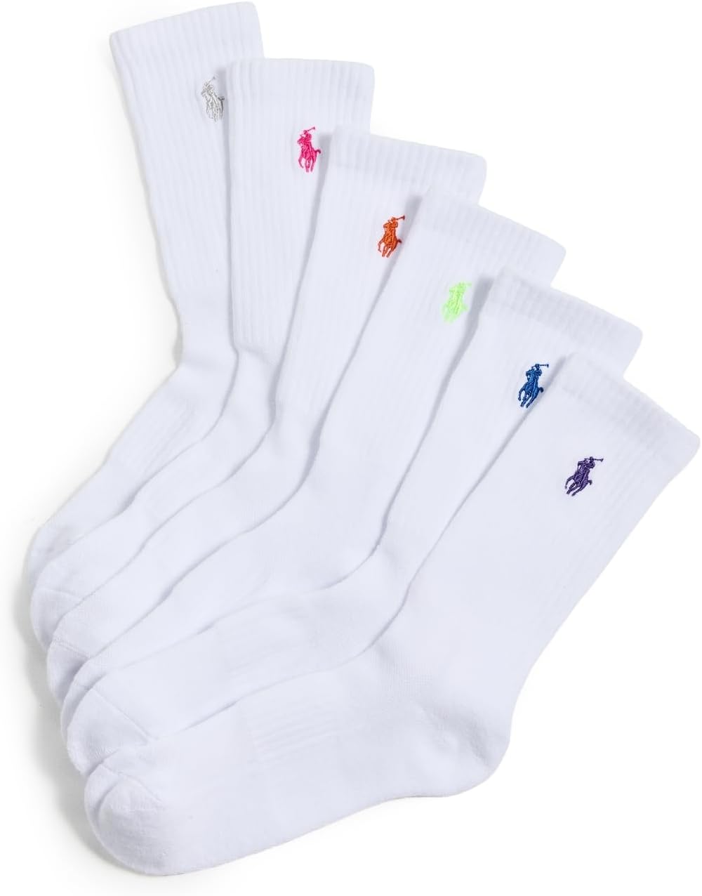 POLO RALPH LAUREN Women's Crew Sport Socks 6 Pack