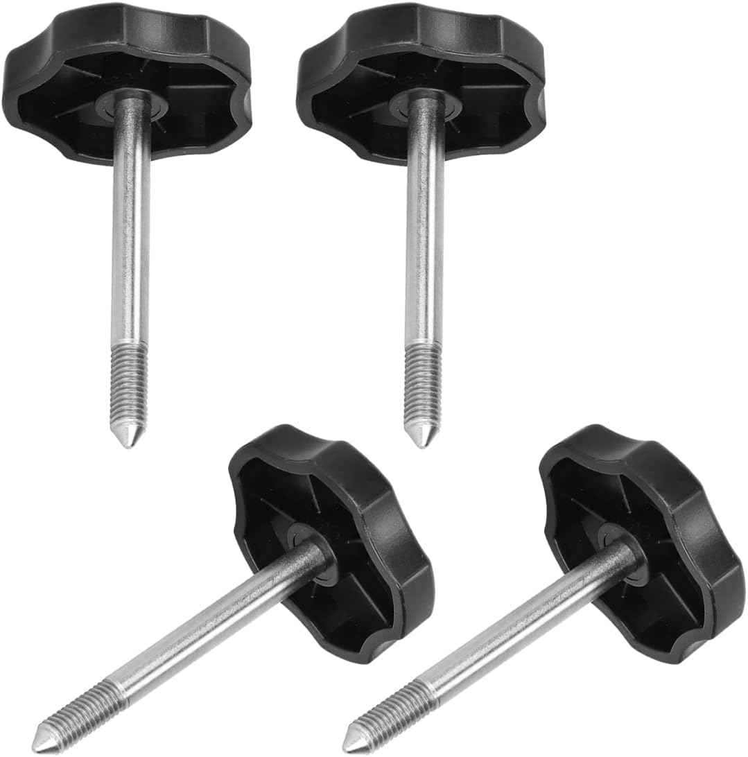MFC 4 PCS Soft Top Door Surround Knobs Kits Window Frame Knobs Screws with Pin Compatible with for 1997-2018 Jeep Wrangler TJ/JK
