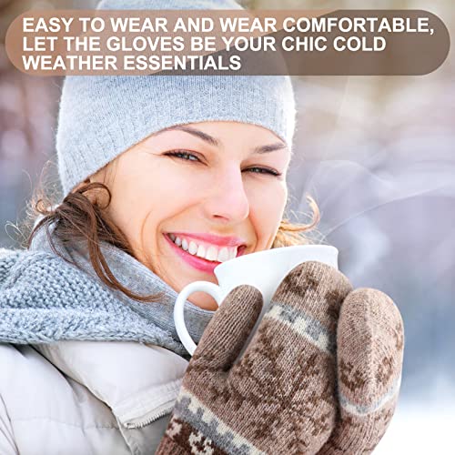 image for Vicenpal 3 Pairs Mittens for Women Cold Weather Winter Warm Lining Mit