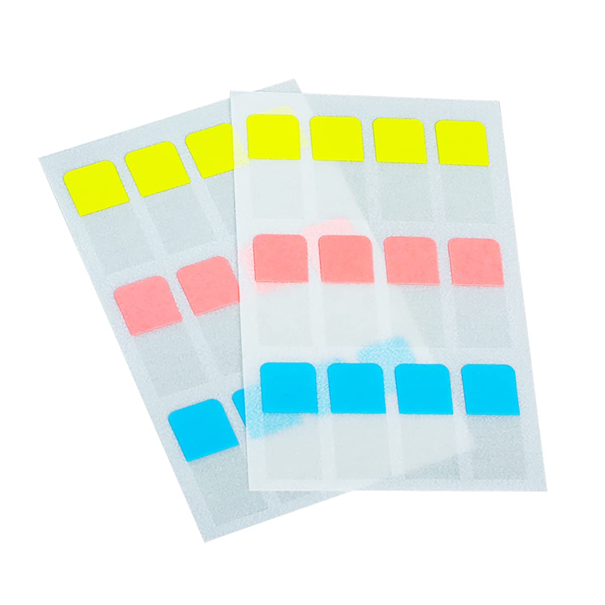 Photo 1 of **TWO PACK** Sticky Index Tabs,Fluorescent Translucent Sticky Note Flags,Colored Sticky Notes for Page Marker Bookmarks,Sticks Securely, Removes Cleanly… 25905