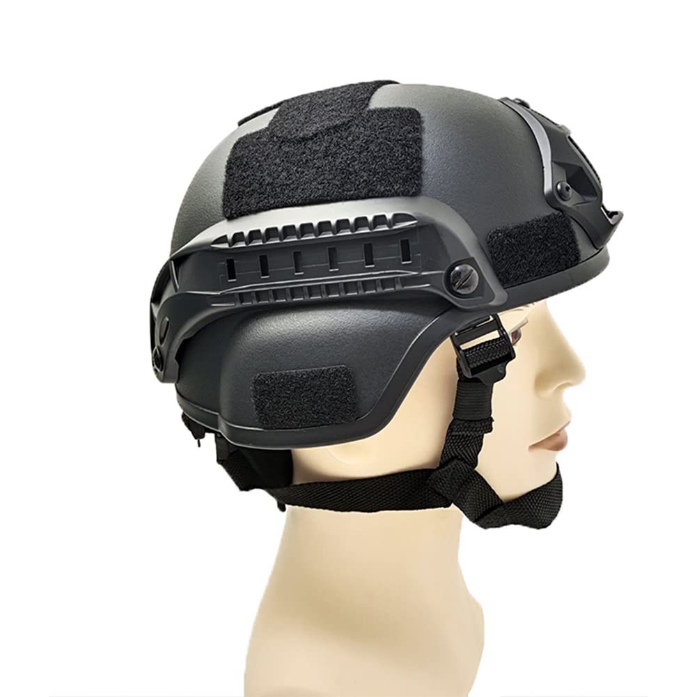Taktischer Helm, Militär-Stil, Schutzhelm für Airsoft Paintball, Outdoor, Mountainbike, Radfahren, CQB - Schwarz
